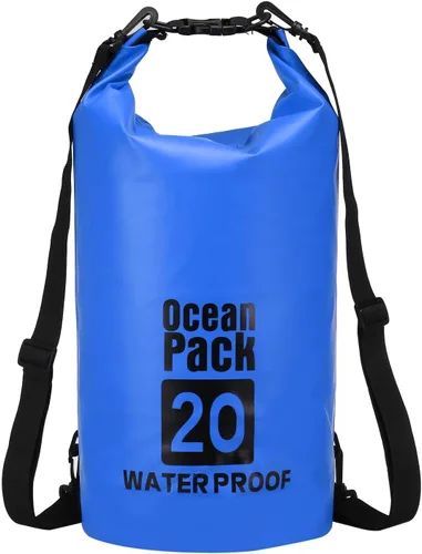 Miniatura 22 de Bolsa seca impermeable, 5 L, ajuste para mujeres y hombres, bolsas a prueba de agua, mochila flotante ligera de almacenamiento en seco con silbato