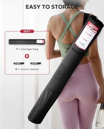 Miniatura 7 de HAPBEAR Tapete de yoga extra grande de 2.835 x 1.890 x 0.236 in (1/4 pulgadas), antideslizante, duradero, grueso y ancho para entrenamientos