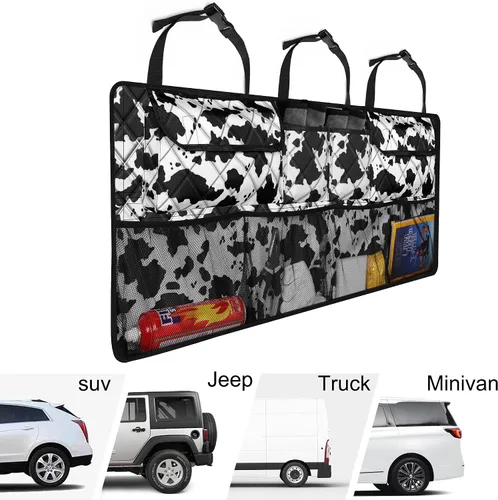 Miniatura 5 de Organizador de maletero Femuar, organizador de cajuela de gran capacidad (106,7*45,7 cm), bolsa de almacenamiento plegable para el coche con 8