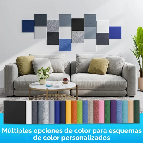 Miniatura 5 de Paquete de 22 paneles acústicos autoadhesivos, paneles de espuma de alta densidad a prueba de sonido de 12 x 12 x 0.4 pulgadas para paredes, paneles
