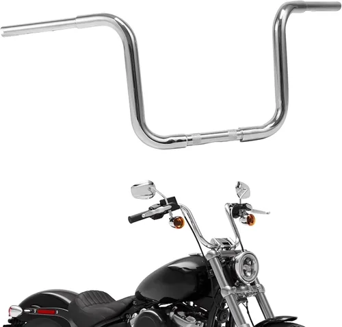 Miniatura 6 de TCT-MOTORPARTS Manillar Ape Hanger de Elevación de 12 pulgadas apto para Harley Sportster XL883 XL1200 Dyna Touring Softail Wide Glide Tour Glide