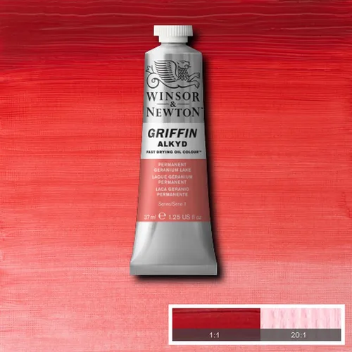 Miniatura 4 de Winsor & Newton Griffin Alkyd Color al óleo de secado rápido tubo de 200 ml Lago Geranio Permanente