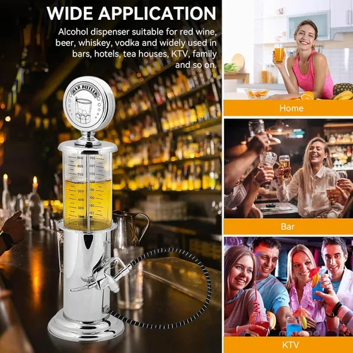 Miniatura 7 de Mini dispensador de alcohol de 1000 cc, dispensador de cerveza de una sola pistola, bomba de fiesta de barril para jugo de cerveza, bomba de picnic