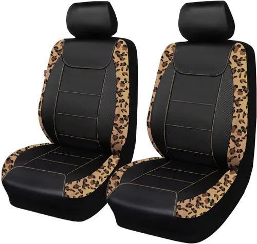 Miniatura 15 de Fundas para asientos de coche Flying Banner, protectoras, impermeables, de cuero sintético con fibra de carbono para asientos delanteros y traseros