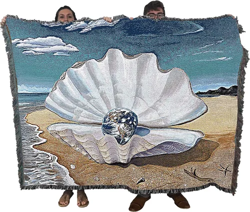 Miniatura 12 de Pure Country Weavers Kyra Brown - Manta de atardecer de los 70 – Abstact Art – Manta para regalo tejida de algodón – Fabricado en los Estados Unidos