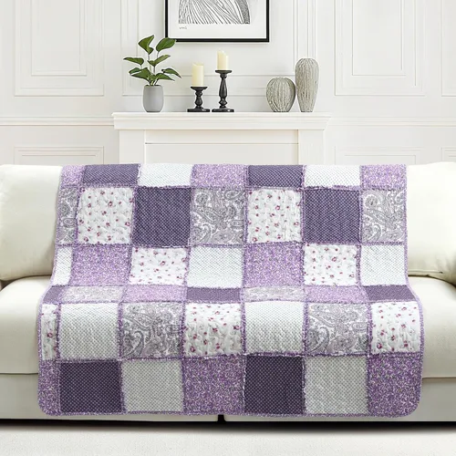 Miniatura 6 de Virah Bella - Manta Acolchada de Tiro 50"x60" - Edredón de Tiro Ligero para Acento, Decoración o Ropa de Cama - Manta Temática de Lodge