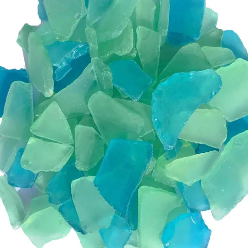 Miniatura 8 de Nautical Crush Trading Sea Glass Craft - 28 onzas azul aguamarina - Artesanía de vidrio de playa - Decoración de vidrio de mar - Relleno de jarrón
