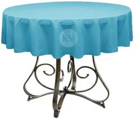 Miniatura 33 de Mantel redondo de poliéster de 72 pulgadas, disponible en más de 45 colores, ideal para restaurantes y superposiciones versátiles de eventos, elige