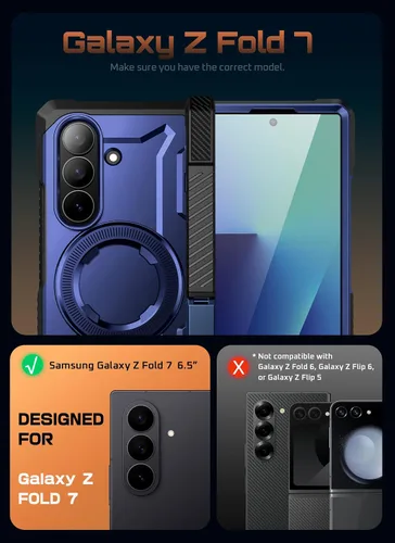 Miniatura 2 de SUPCASE Funda para Samsung Galaxy Z Fold 7 con Soporte (UB Grip), [Compatible con MagSafe] [Protector de Pantalla de Vidrio Templado Integrado]