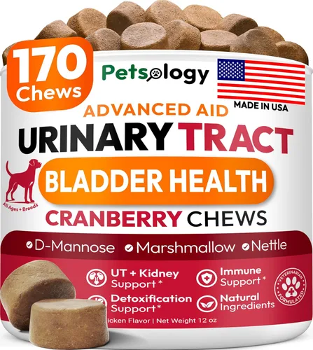 Miniatura 12 de Multivitamínico masticable para perros, vitaminas y suplementos para perros con glucosamina, 170 masticables, cadera y articulaciones, apoyo