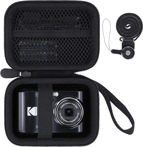 para KODAK PIXPRO Friendly Zoom FZ55/FZ45/FZ43 Funda de almacenamiento rígida para cámara digital de 16MP (Solo funda negra)