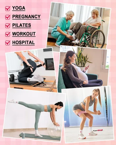 Miniatura 6 de Calcetines para Pilates para Mujeres, Lindas Calcetines de Agarre Antideslizantes de Manga Corta para Yoga, Barre, Hospital, Entrenamiento Descalzo