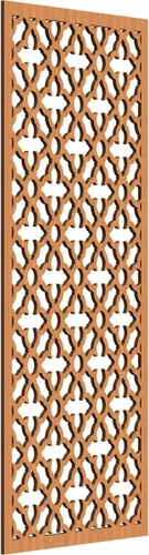 Miniatura 60 de Madison Paneles de pared decorativos de madera con calado, 9 3/8 pulgadas de ancho x 24 3/8 pulgadas de alto x 3/8 de alto, roble rojo rojo (Red Oak)