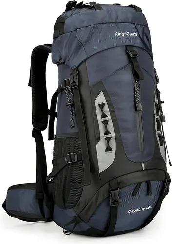 Miniatura 11 de King'sGuard Mochila de senderismo de 60 L para hombres y mujeres, mochila ligera para acampar y senderismo con cubierta para la lluvia, mochila