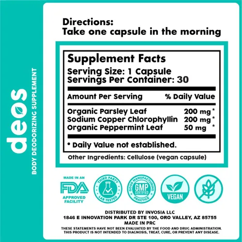 Miniatura 8 de DEOS Suplemento desodorante interno – Desodorante de cuerpo completo para la salud intestinal, salud de la piel, desintoxicación y apoyo a