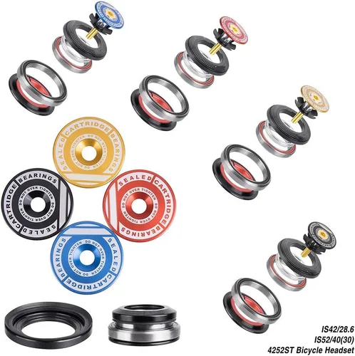 Miniatura 4 de SUNGOOYUE Auriculares para bicicleta, 42 2.047 in bicicleta de carretera delantera Tenedor auricular cónico tubo recto para bicicleta de rodamiento