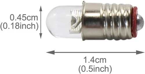 Miniatura 4 de E505WMT 10 Sets Bombilla de tornillo LED blanco cálido y base de soporte E5 E5.5 12V-14V para diseño de tren modle