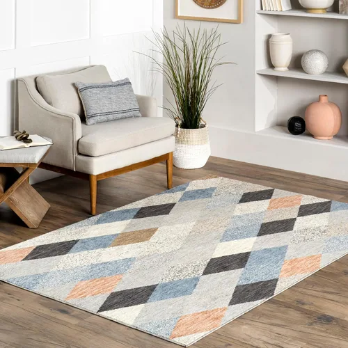 Miniatura 11 de Nuloom Aadhya - Alfombra geométrica de 2 x 8 pies para sala de estar, dormitorio, comedor, entrada, pasillo, color marrón claro