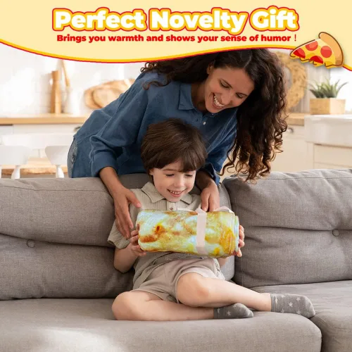 Miniatura 3 de HDFK Manta de Tortilla para Niños, Forro Polar de Comida Realista Tamaño Adulto, Queso de Taco Amarillo, Mantas Esponjosas, Franela Redonda, Regalo