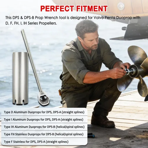 Miniatura 2 de Kit de herramientas de doble propulsión 3855516 Llave de hélice para Volvo Penta D F Duoprop