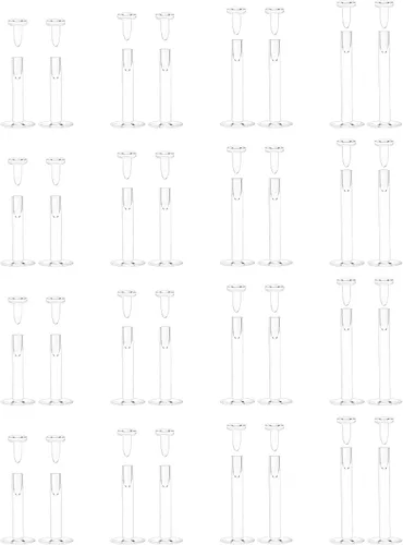 Prjndjw Aretes transparentes con parte trasera plana de 16 G para deportes, aretes de nariz de plástico de silicona, aretes de cartílago de tragus,