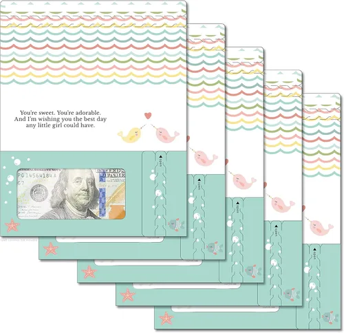 Miniatura 63 de Tarjeta de boda, con dos aperturas de tira para desgarrar, con ventana de plástico transparente que deja ver dinero, cheques o tarjetas de regalo