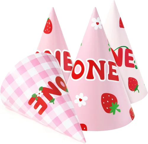 Miniatura 17 de WERNNSAI 12 Pcs Birthday Party Hats Assorted Themes Cone Paper Headbands Multiple Styles, Easy to Assemble with Elastic Strings, Kids Birthday