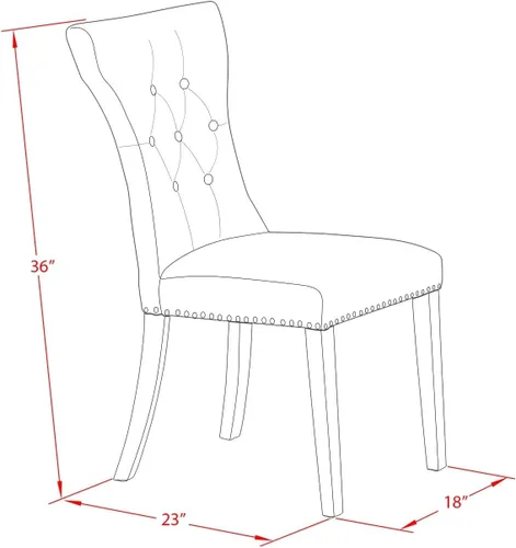 Miniatura 13 de East West Furniture ANGA3-ABK-24 - Juego de comedor de 3 piezas para espacios pequeños que contiene una mesa de cocina redonda con pedestal y 2