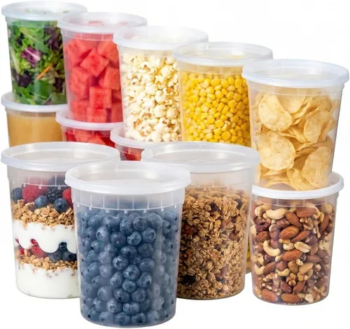 Miniatura 10 de Contenedores de almacenamiento de alimentos [10 juegos] x [8 onzas] recipientes de plástico para delicatessen con tapas, recipientes de preparación