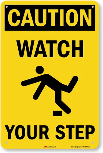 Miniatura 13 de Signo de seguridad SmartSign, leyenda "Caution: Watch Your Step", negro sobre amarillo, Negro y amarillo, 1