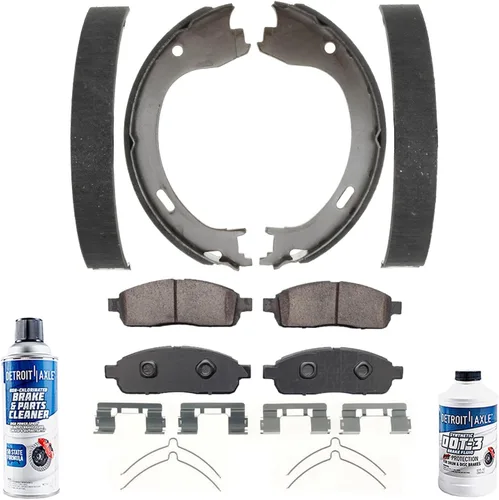 Miniatura 108 de Detroit Axle - Pastillas de Freno Delantero Izquierdo Reemplazo de Pinza de Disco para Dodge Ram 1500 Dakota Mitsubishi Raider - Juego de 3 piezas