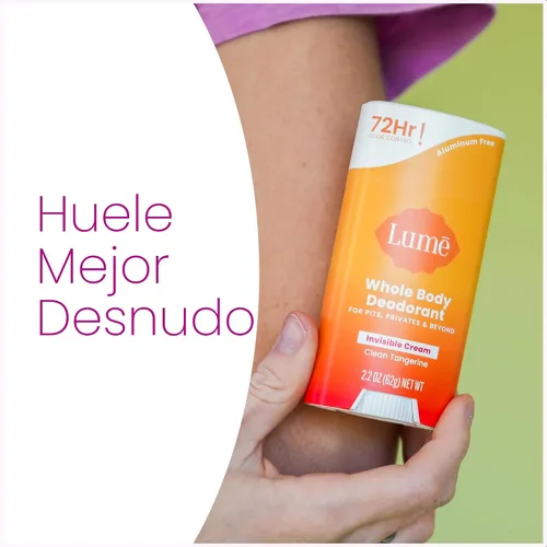 Miniatura 8 de Lume Desodorante para Todo el Cuerpo - Barra de Crema Invisible - Control de Olor por 72 Horas - Sin Aluminio, Sin Bicarbonato de Sodio, Seguro
