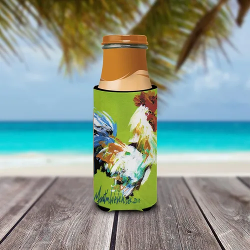Miniatura 3 de Caroline's Treasures MW1188MUK Boss Rooster Ultra Hugger para latas delgadas para latas delgadas, funda para enfriar, lavable a máquina, funda