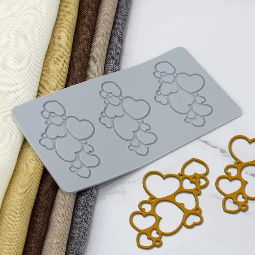 Miniatura 10 de TUKE Moldes de silicona con hojas 3D, para pastel de flores, para fondant, hojas de abeja, moldes de pastelería, impresión de rosas, molde de encaje