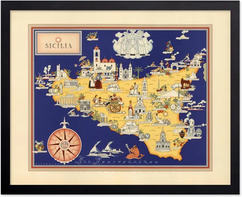 Miniatura 57 de Monem Art Mapa Monumental Vintage de Florencia Impresión - Póster de Viaje Retro - Arte de Italia - Gran Regalo para Hombres, Mujeres, Amantes