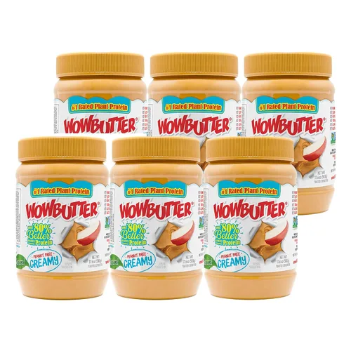 WOWBUTTER - Alimento de proteína vegetal vegano galardonado sin nueces sin maní, sin nueces, hecho con soja entera verificada sin OMG (cremoso, 1.1