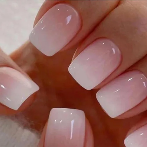 Miniatura 30 de 24 uñas postizas a presión de punta francesa, uñas acrílicas medianas falsas/falsas con diamantes de imitación de flores, diseños de punta francesa