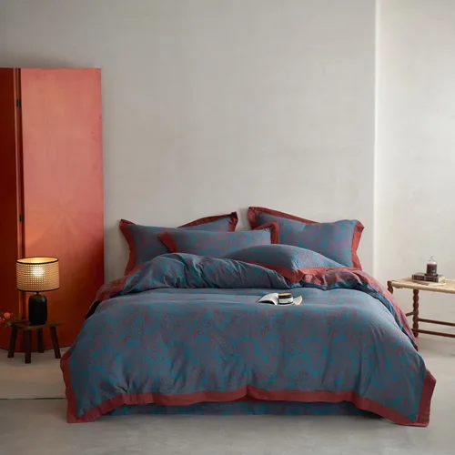 Miniatura 55 de AOJIM Blue & Brown Striped Duvet Cover Set Twin Size 100% Washed Cotton Stripe Bedding Set 3-Piece, Soft Zipper Comforter Cover and 2 Pillowcases