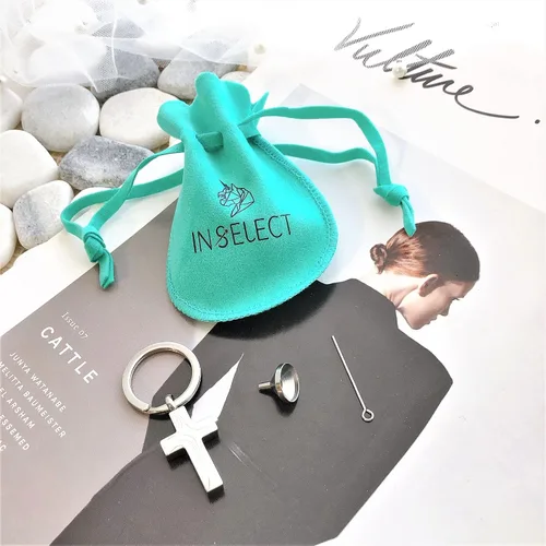 Miniatura 2 de IN SELECT Medallón de cruz para cenizas, llavero conmemorativo para cenizas, collar de urna para cenizas, urna de joyería, colgante, recuerdo, acero