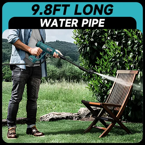 Miniatura 7 de Lavadora a presión inalámbrica para batería Makita 18V 700 PSI Lavadora de energía portátil de mano con boquilla 6 en 1 cañón de espuma