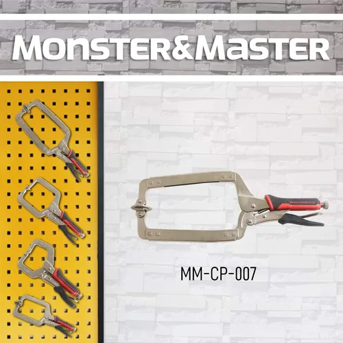 Miniatura 8 de Monster & Master Alicates de bloqueo con abrazadera en C de 18 pulgadas con almohadillas giratorias, abrazadera C resistente, carpintería