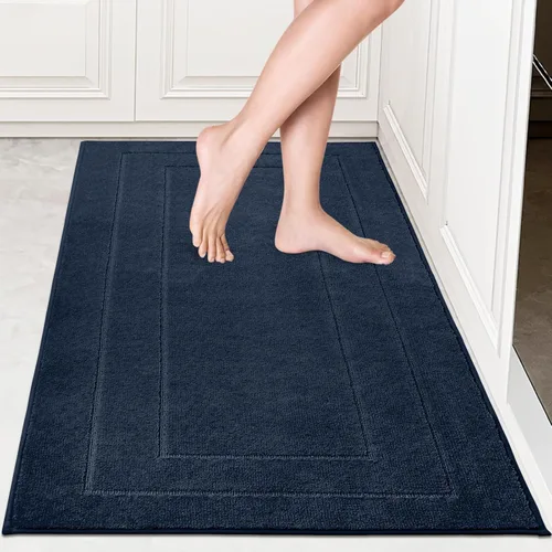 Miniatura 16 de PURRUGS Juego de 2 alfombras de cocina lavables a máquina (24 x 35.5 + 24 x 59 pulgadas), alfombras de pasillo de cocina antideslizantes y Marrón