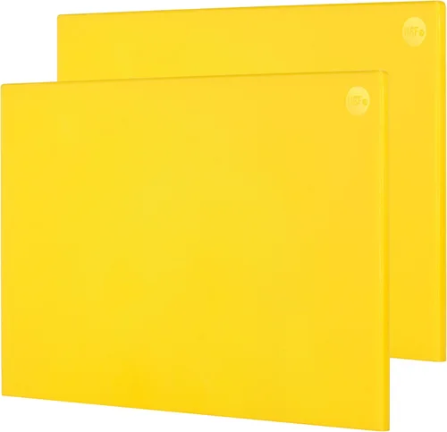 Miniatura 19 de CURTA Paquete de 2 tablas de cortar verdes para cocina, 20 x 14 x 0.5 pulgadas, tabla de cortar comercial de plástico codificado con superficie