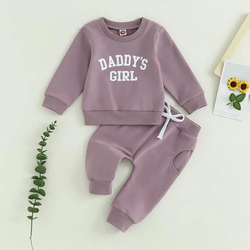 Miniatura 27 de Conjunto de sudadera con estampado para bebé y niña, sudadera larga para otoño e invierno