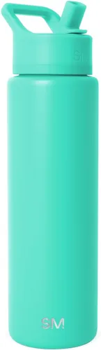Miniatura 72 de Simple Modern botella de agua reutilizable con tapa con pajilla, de acero inoxidable con aislamiento al vacío, para gimnasio, viajes y deportes