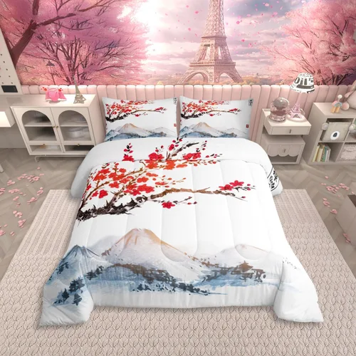 Miniatura 32 de Erosebridal Juego de edredón de murciélago tamaño Queen para niños y niñas, juego de ropa de cama con degradado de arco iris, juego de edredón Multi