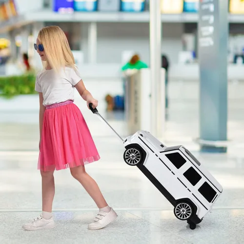 Miniatura 9 de Costzon Equipaje rodante para niños equipaje de viaje 2 en 1 para niños juguete de montar pies a suelo para niños pequeños automóvil deslizante