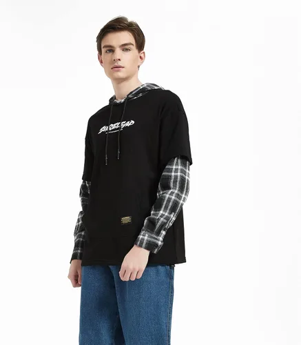 Miniatura 5 de GURUNVANI Japan Style Patchwork Hoodies Men Characters Streetwear Hoodie Men Sweatshirt
