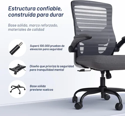 Miniatura 8 de Silla de escritorio de oficina para largas horas y alivio del dolor de espalda, cojín de espuma moldeada de 4 pulgadas de grosor, soporte lumbar