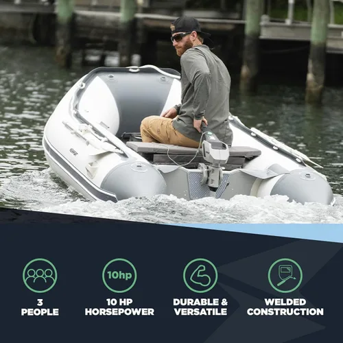 Miniatura 4 de Newport - Lancha deportiva inflable, modelo Dana, barco nodriza con quilla, con clasificación de la USCG, 10 caballos de fuerza, para 3 personas, 8